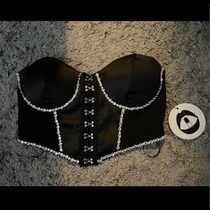 Capsule Jeweled Sparkle Corset Top Size L